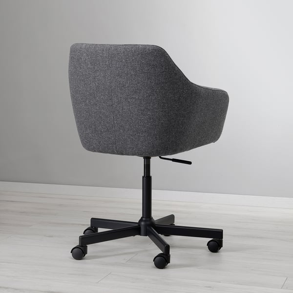 TOSSBERG / MALSKÄR Swivel chair, Gunnared dark grey/black