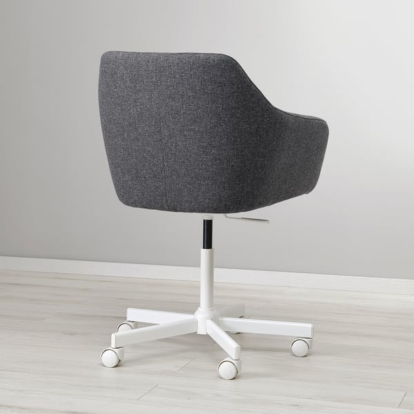 TOSSBERG / MALSKÄR Swivel chair, Gunnared dark grey/white