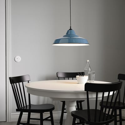 TRETTIOEN Pendant lamp, blue, 38 cm