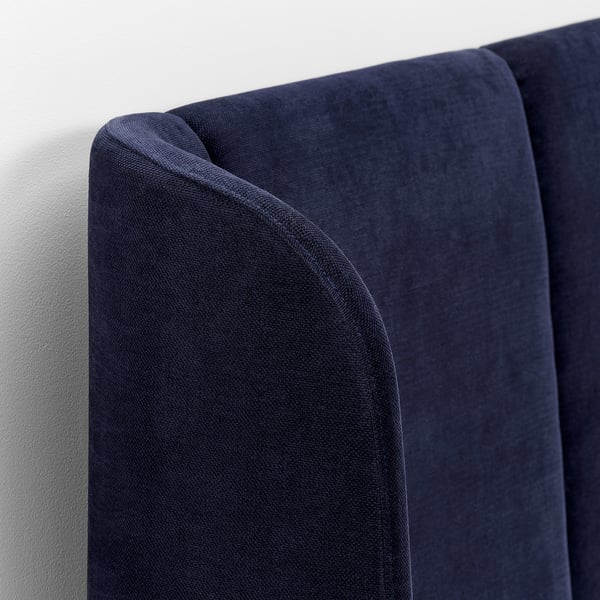TUFJORD Upholstered bed frame, Tallmyra black-blue, 160x200 cm