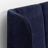 TUFJORD Upholstered bed frame, Tallmyra black-blue, 160x200 cm