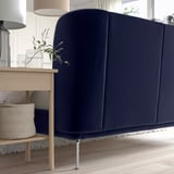 TUFJORD Upholstered bed frame, Tallmyra black-blue, 160x200 cm