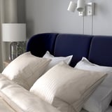 TUFJORD Upholstered bed frame, Tallmyra black-blue, 160x200 cm