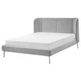 TUFJORD Upholstered bed frame, Tallmyra white/black, 160x200 cm