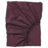 ULLVIDE Fitted sheet, deep red, 180x200 cm