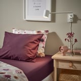 ULLVIDE Flat sheet, deep red, 240x260 cm