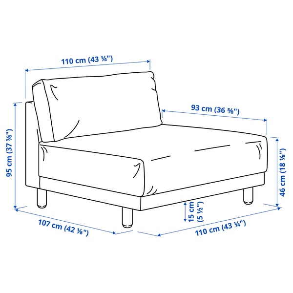 UPPÅKRA 1.5-seat module, Johanneshov dark grey