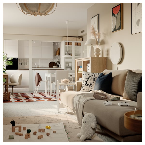 UPPÅKRA 3-seat modular sofa, Johanneshov brown-beige
