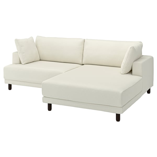 UPPÅKRA 3-seat modular sofa, with chaise longue, right/Axvall off-white
