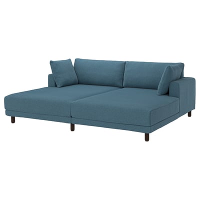 UPPÅKRA 3-seat modular sofa, with chaise longues/Axvall dark grey-blue