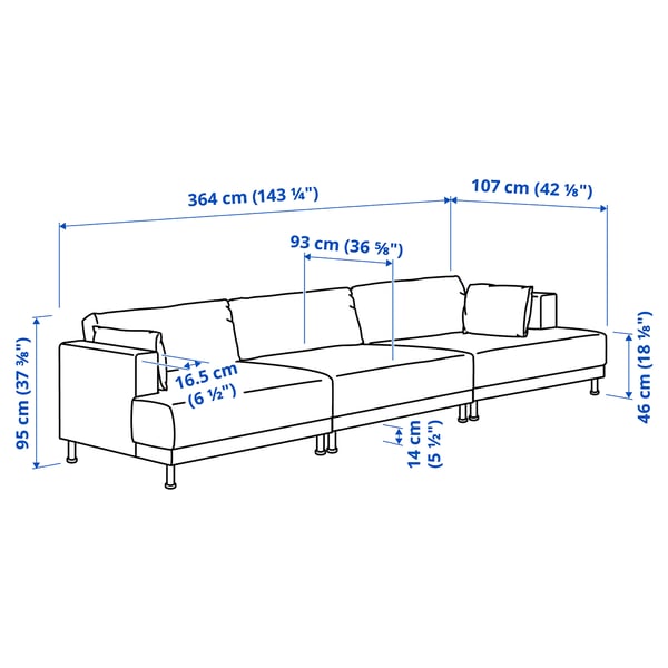 UPPÅKRA 4,5-seat modular sofa, Axvall off-white