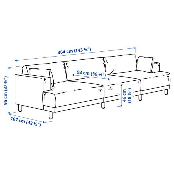 UPPÅKRA 4,5-seat modular sofa, Johanneshov dark grey