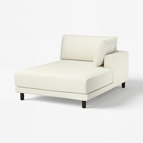 UPPÅKRA Chaise longue module, with armrest right/Axvall off-white