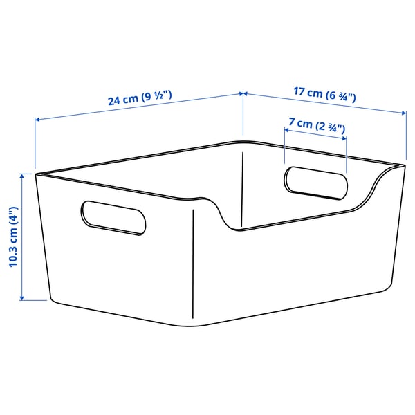 UPPDATERA Box, anthracite, 24x17 cm