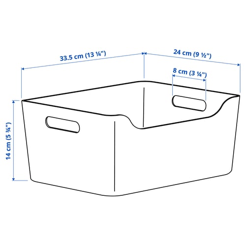 UPPDATERA Box, anthracite, 34x24 cm