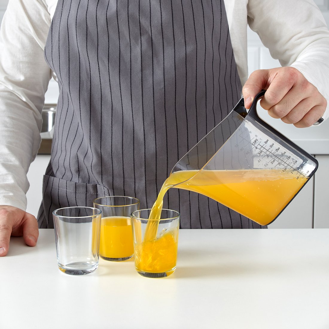 UPPENBAR إبريق قياس شفاف، أسود ايكيا
