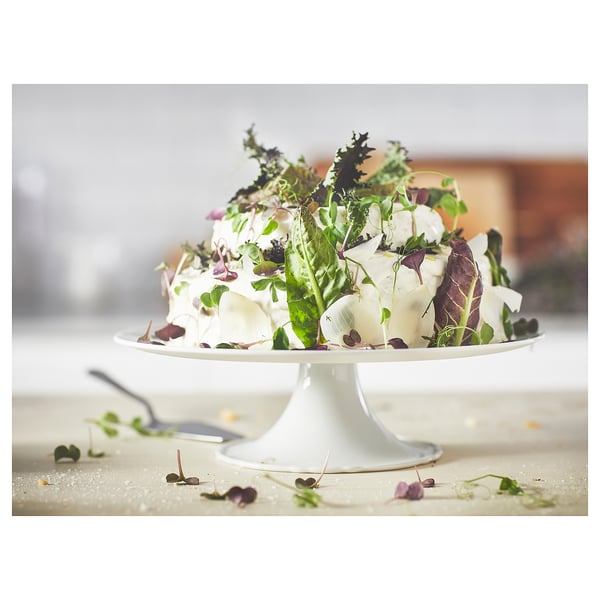 UPPLAGA Cake stand, white, 29 cm
