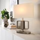 UPPVIND Table lamp, nickel-plated/white, 47 cm