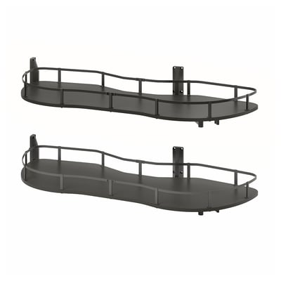 UTRUSTA Crnr base cabinet pull-out fitting, grey, 128 cm