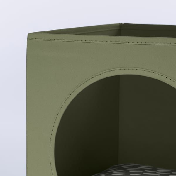 UTSÅDD Cat house, green, 33x38x33 cm