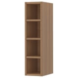 VADHOLMA Open storage, brown/stained ash, 20x37x80 cm