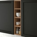 VADHOLMA Open storage, brown/stained ash, 20x37x80 cm