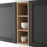 VADHOLMA Open storage, brown/stained ash, 20x37x60 cm