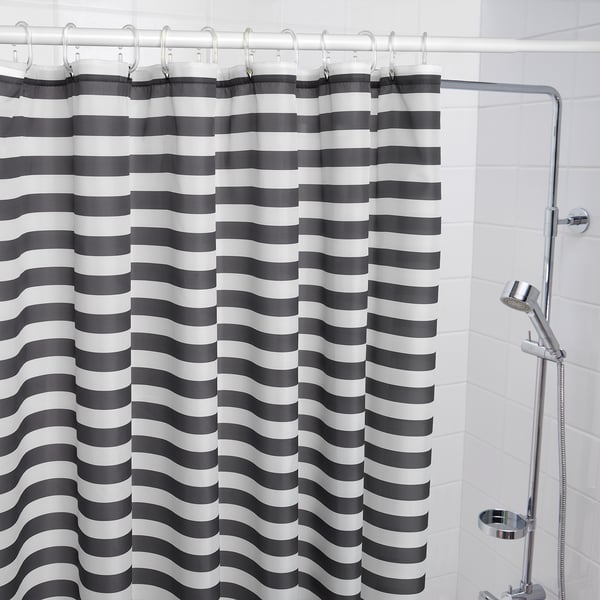 VADSJÖN Shower curtain dark grey IKEA