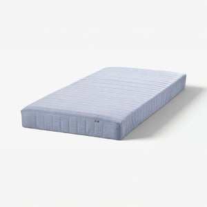 VADSÖ Sprung mattress, extra firm/light blue, 90x200 cm