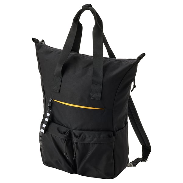 VÄRLDENS Backpack, black, 31x15x49 cm/26 l