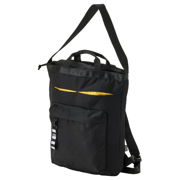 VÄRLDENS Travel tote bag, black, 28x12x44 cm/16 l