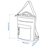 VÄRLDENS Travel tote bag, black, 28x12x44 cm/16 l