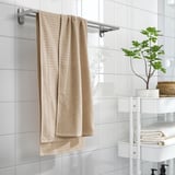 VÅGSJÖN Bath towel, light beige, 70x140 cm