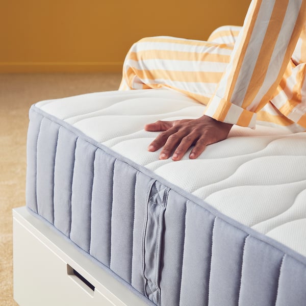 VÅGSTRANDA Pocket sprung mattress, extra firm/light blue, 160x200 cm