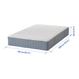 VÅGSTRANDA Pocket sprung mattress, extra firm/light blue, 140x200 cm