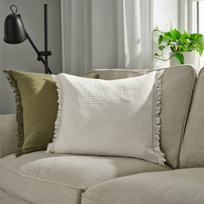 VALLKRASSING Cushion cover, off-white, 50x50 cm