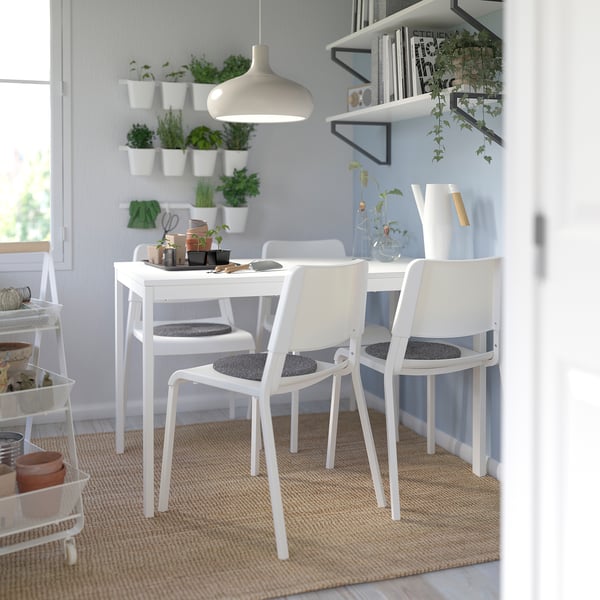 Vangsta Teodores طاولة و4 كراسي أبيض أبيض Ikea