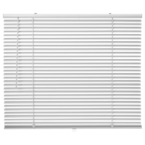 White venetian blinds: sleek, adjustable, safe.
