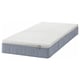 VESTERÖY Mattress and mattress pad, extra firm light blue/Nisseholm white, 90x200 cm