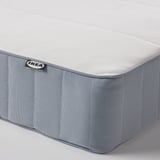 VESTMARKA Sprung mattress, extra firm/light blue, 90x200 cm