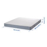 VESTMARKA Sprung mattress, firm/light blue, 160x200 cm