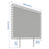 VEVELSTAD Bed frame with 2 headboards, white/Tolkning rattan, 160x200 cm