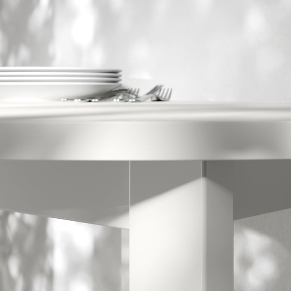 VIHALS Table, white/white, 107 cm