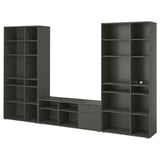 VIHALS TV/storage combination, dark grey, 337x37x200 cm