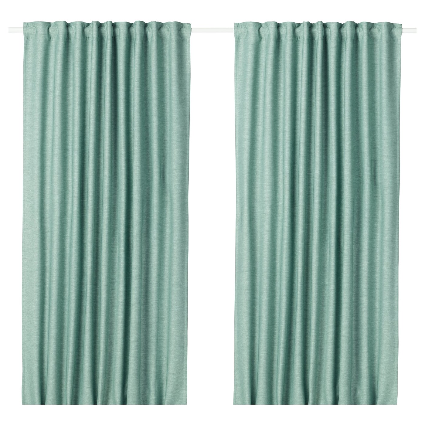 Vilborg Room Darkening Curtains 1 Pair Green Ikea