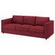 VIMLE 3-seat sofa-bed, Lejde red/brown