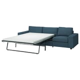 VIMLE 3-seat sofa-bed, with wide armrests/Hillared dark blue