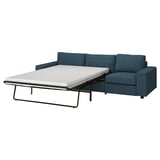 VIMLE 3-seat sofa-bed, with wide armrests/Hillared dark blue