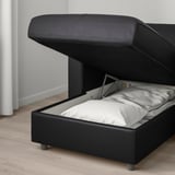 VIMLE 3-seat sofa, with chaise longue with headrest/Grann/Bomstad black