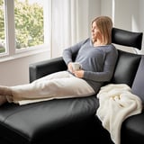 VIMLE 3-seat sofa, with chaise longue with headrest/Grann/Bomstad black